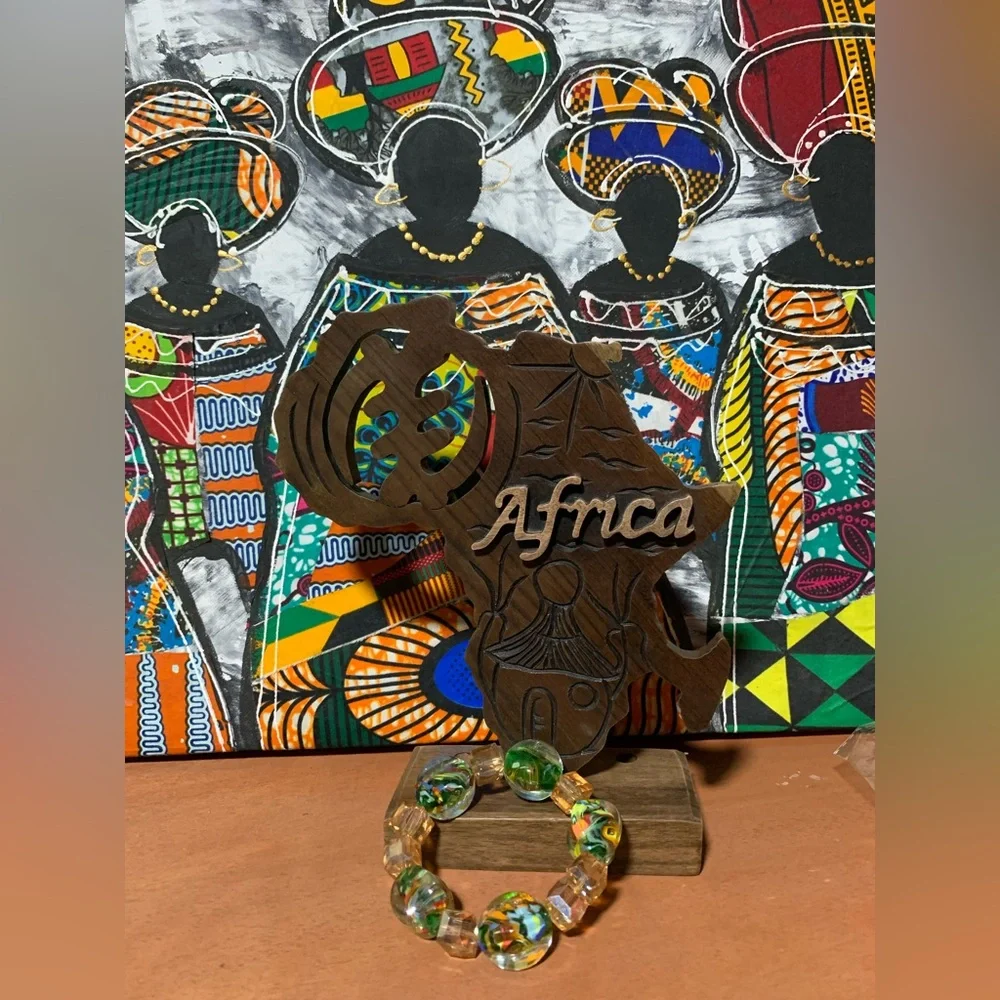 African Handmade Elegant Crystal Beaded Bracelet